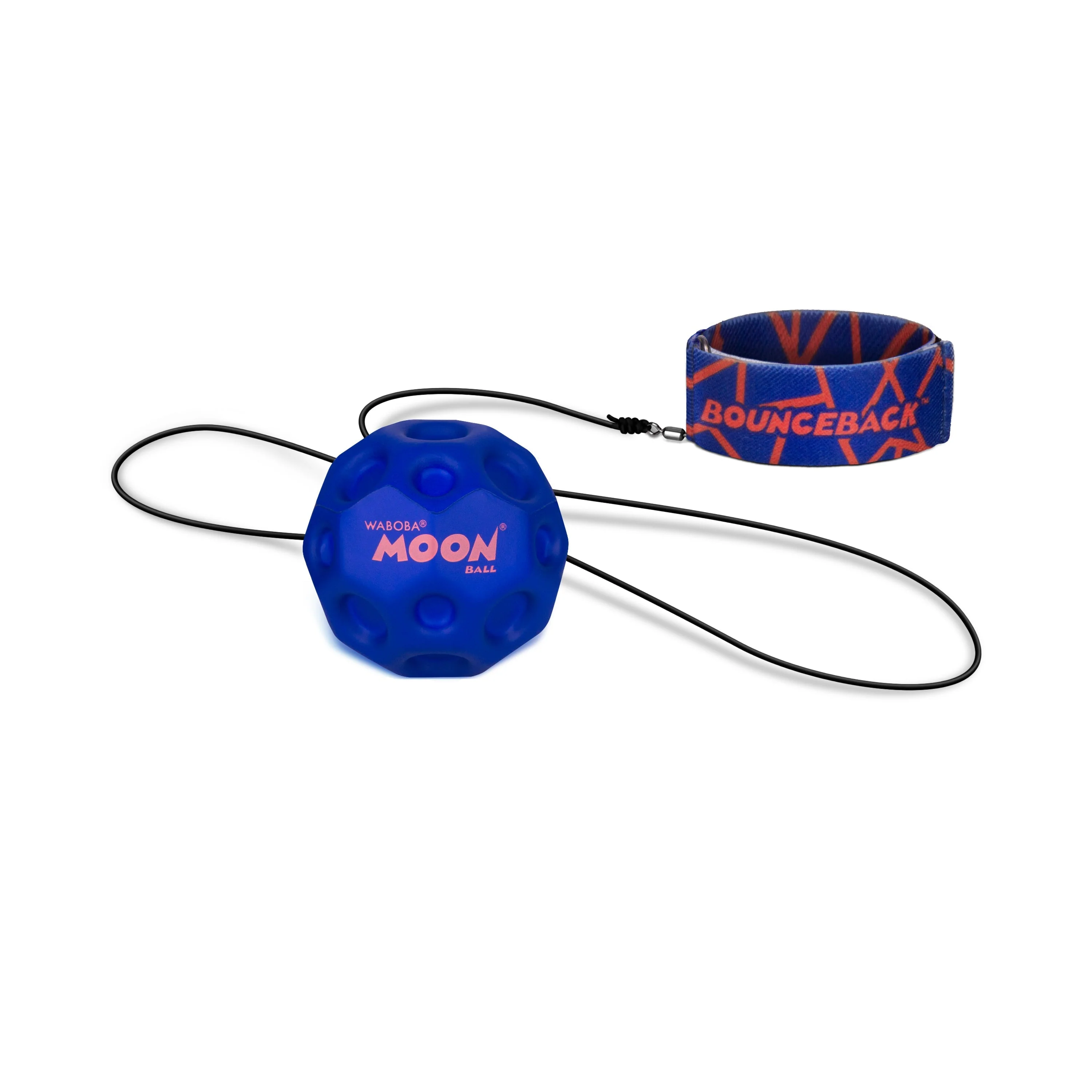 Waboba Solid Bounceback x Moon Ball with Adjustable Wristband Leash
