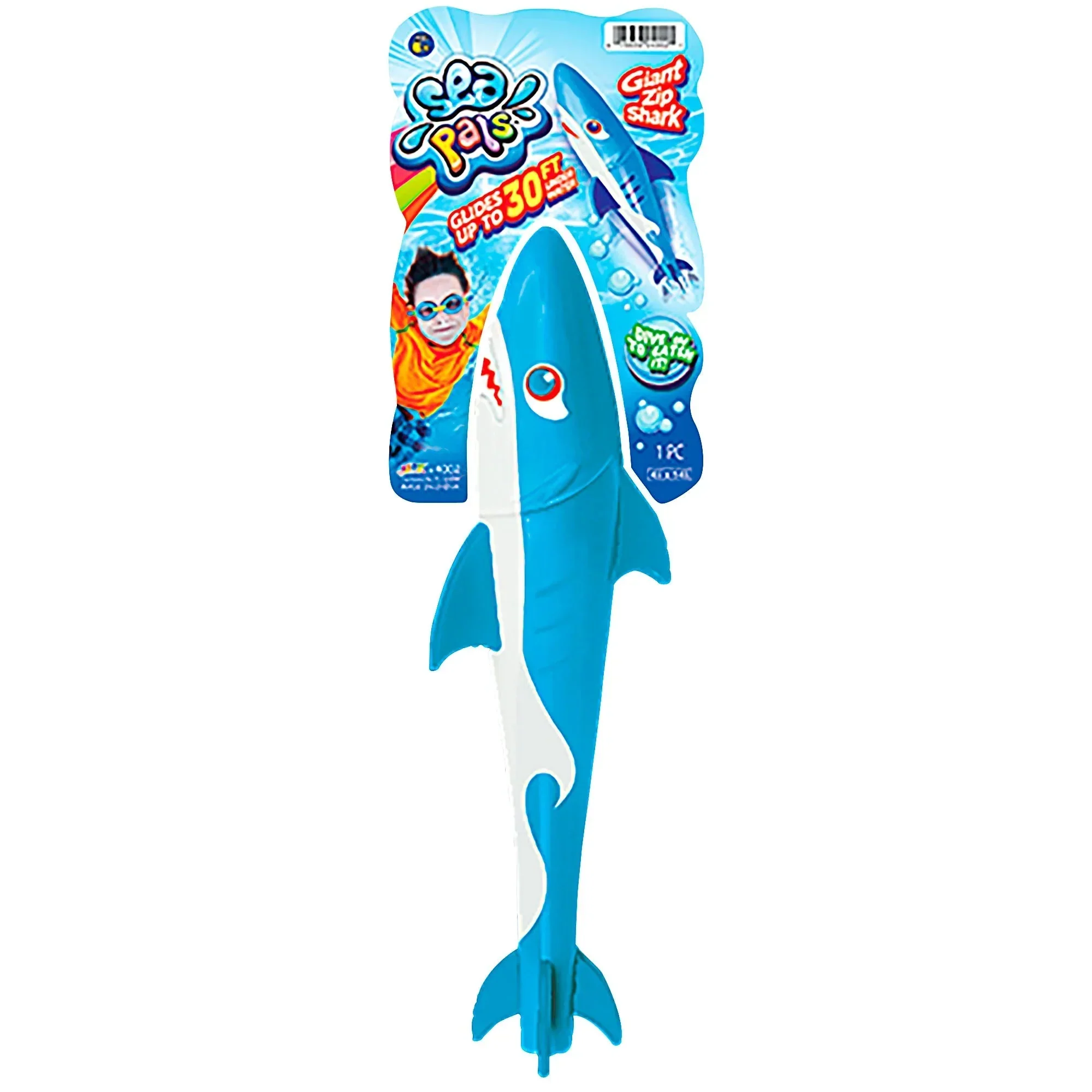 JA-RU Sea Pals Giant Zip Shark Diving Pool Toy 1 JA-RU Sea Pals Giant Zip Shark Diving Pool Toy