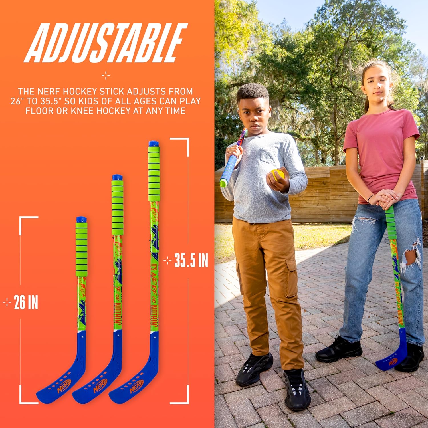 Franklin Sports NERF Proshot Hockey Sticks Toy Set Blue/Green 3 Franklin Sports NERF Proshot Hockey Sticks Toy Set Blue/Green