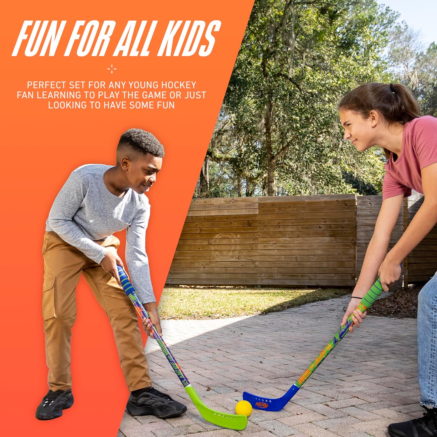 Franklin Sports NERF Proshot Hockey Sticks Toy Set Blue/Green 5 Franklin Sports NERF Proshot Hockey Sticks Toy Set Blue/Green