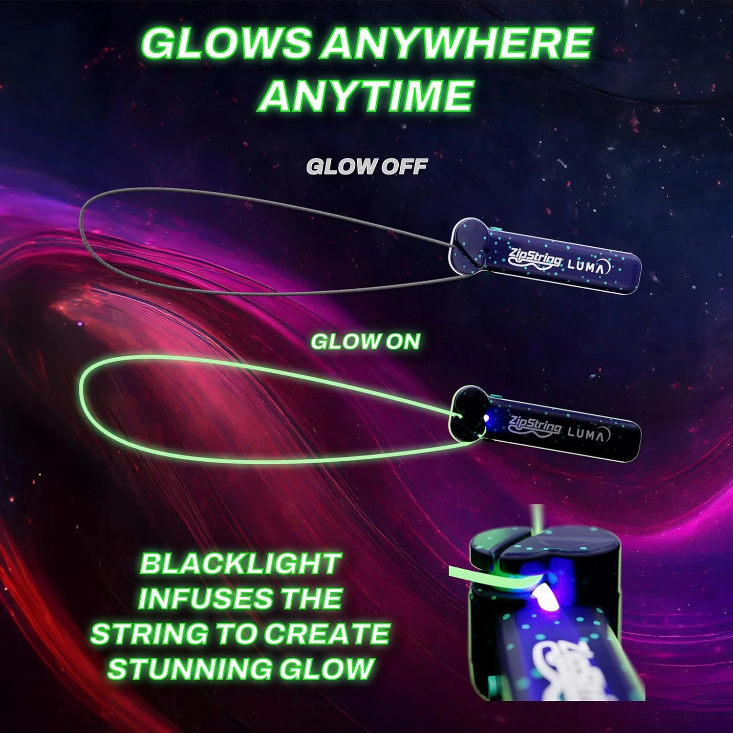 ZipString Luma Glow String Toy 5 ZipString Luma Glow String Toy