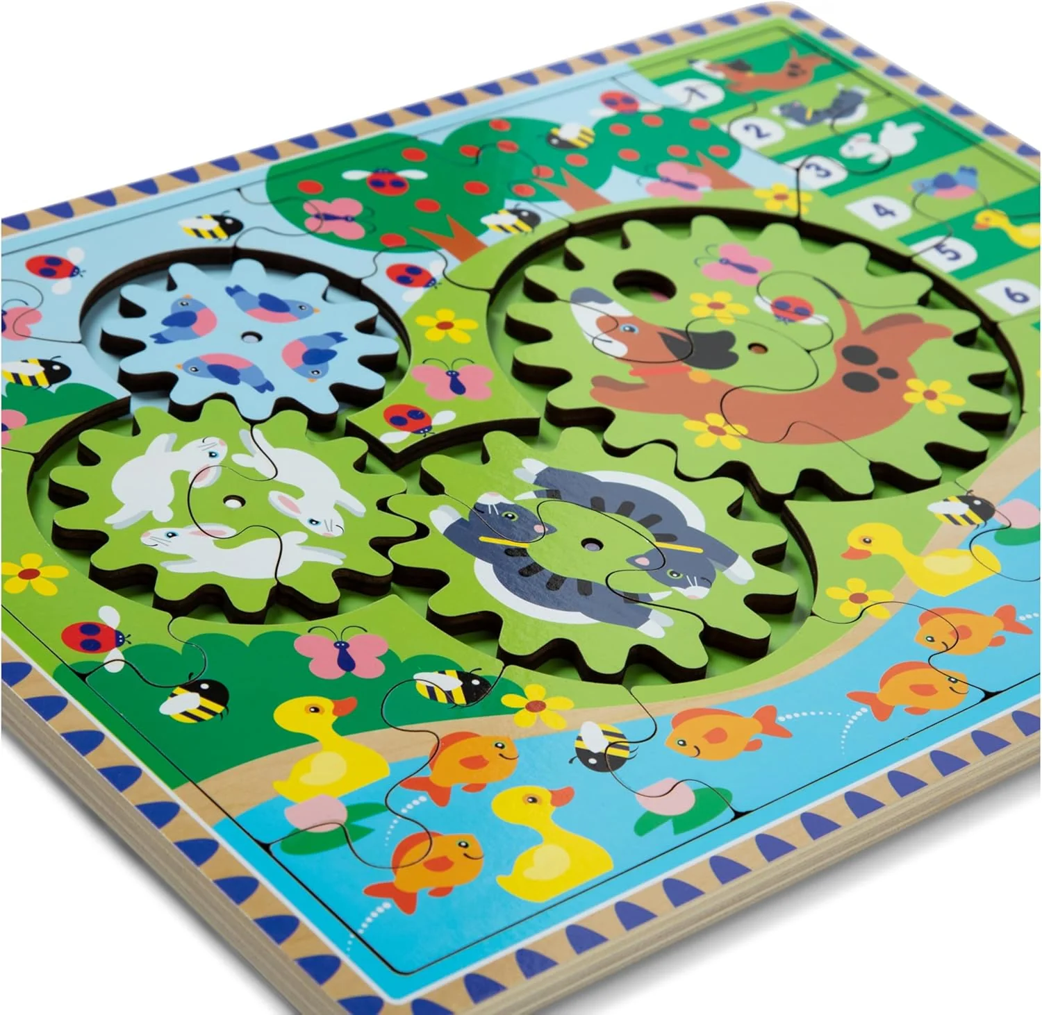 Animal Chase I-Spy Wooden Gear Puzzle 9 Animal Chase I-Spy Wooden Gear Puzzle