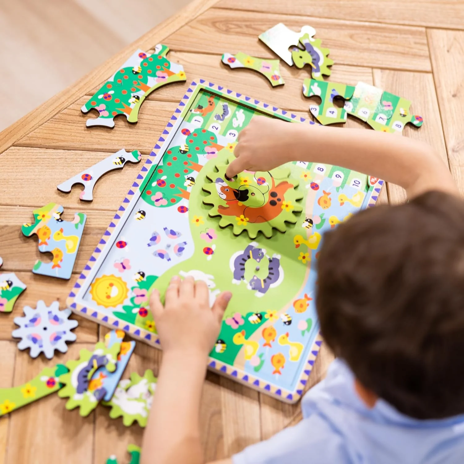 Animal Chase I-Spy Wooden Gear Puzzle 2 Animal Chase I-Spy Wooden Gear Puzzle
