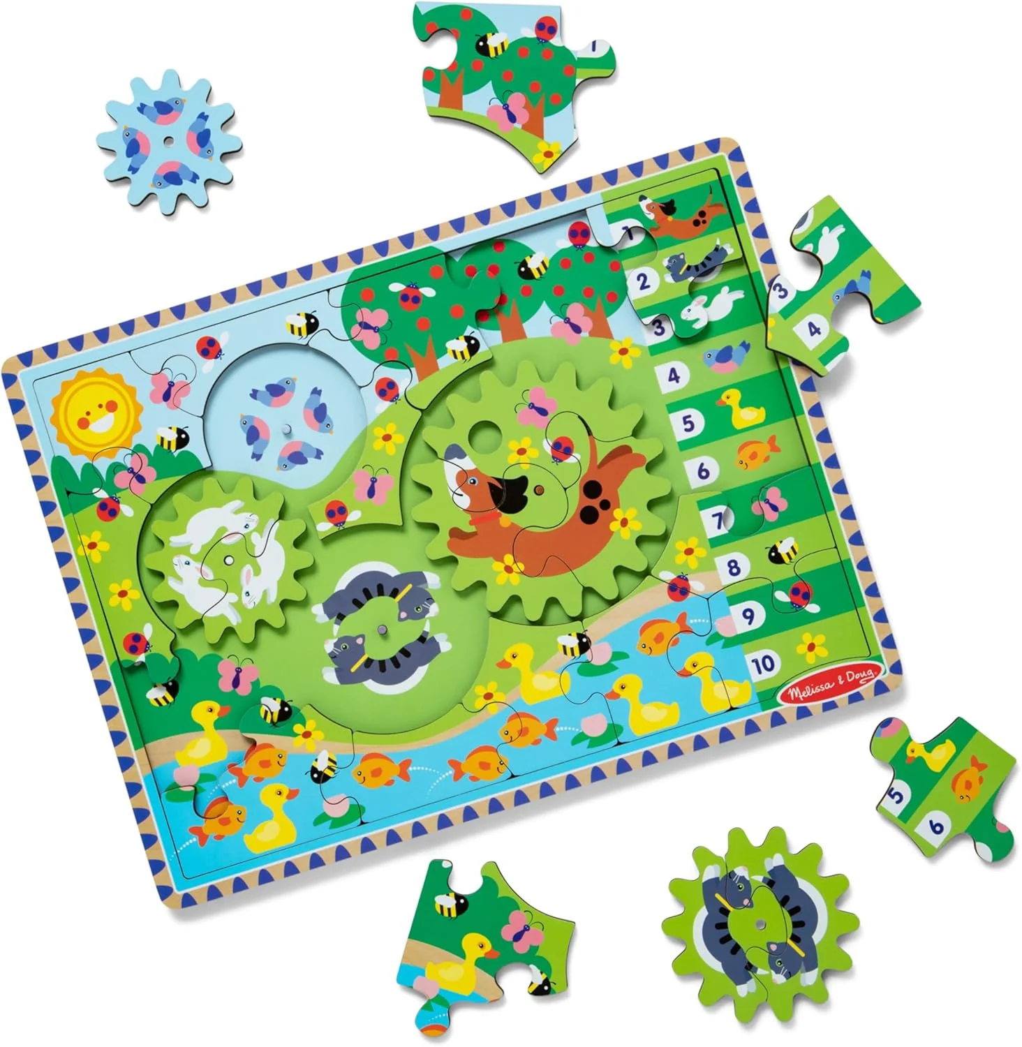 Animal Chase I-Spy Wooden Gear Puzzle 4 Animal Chase I-Spy Wooden Gear Puzzle