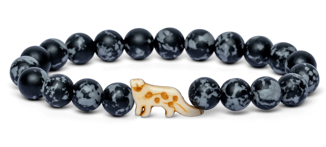 Ascent Snow Leopard Papillae Stone Bracelet