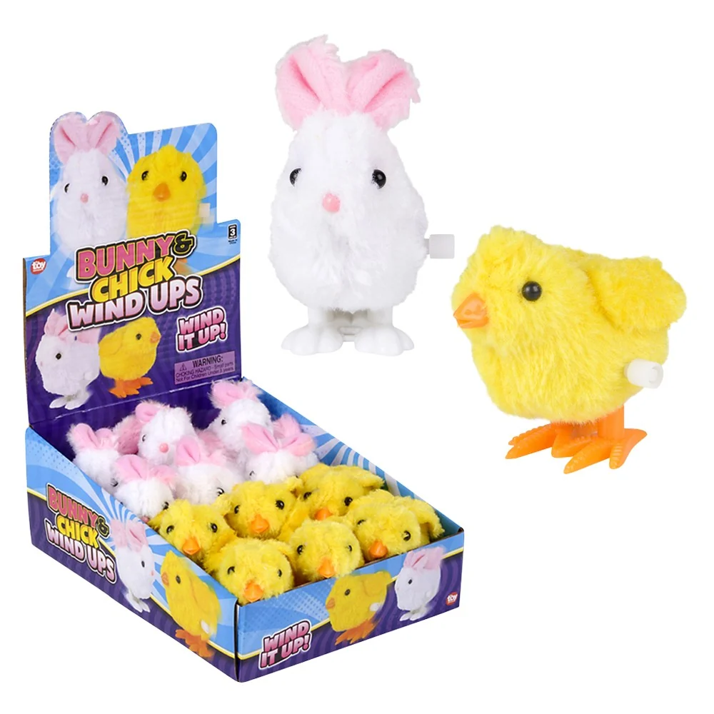 Assorted 3.25 Inch Wind Up Hopping Bunny and Chick Toys 1 Assorted 3.25 Inch Wind Up Hopping Bunny and Chick Toys