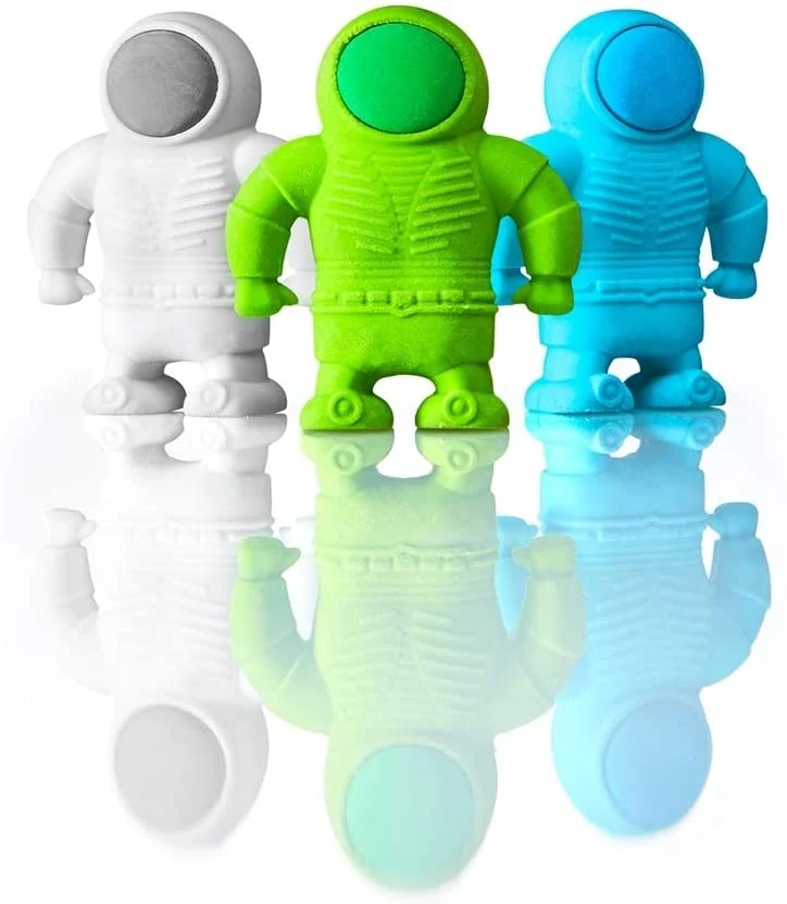 Astronaut Erasers Set of 3 2 Astronaut Erasers Set of 3