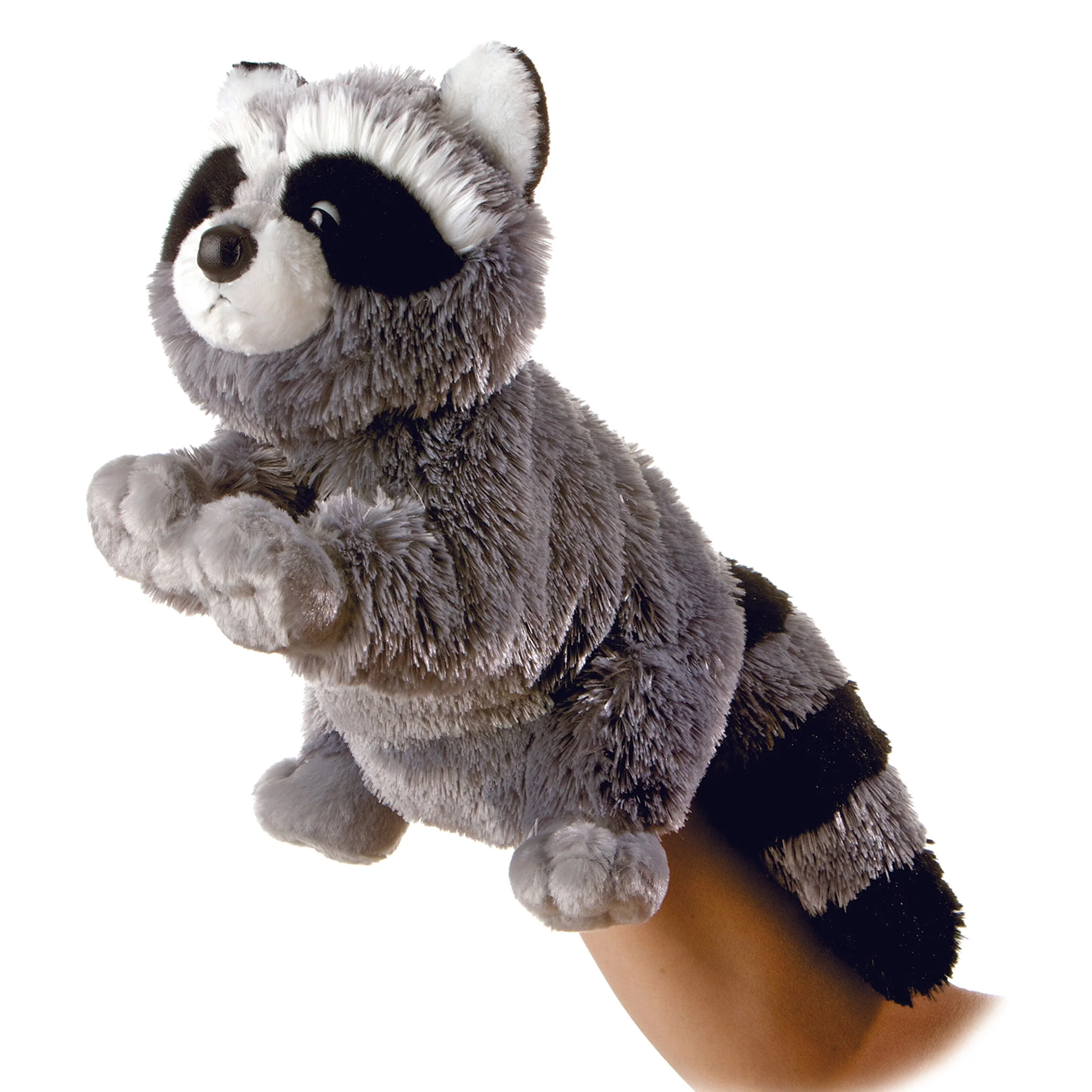 Aurora Bandit Raccoon 9 Inch Soft Plush Hand Puppet Toy