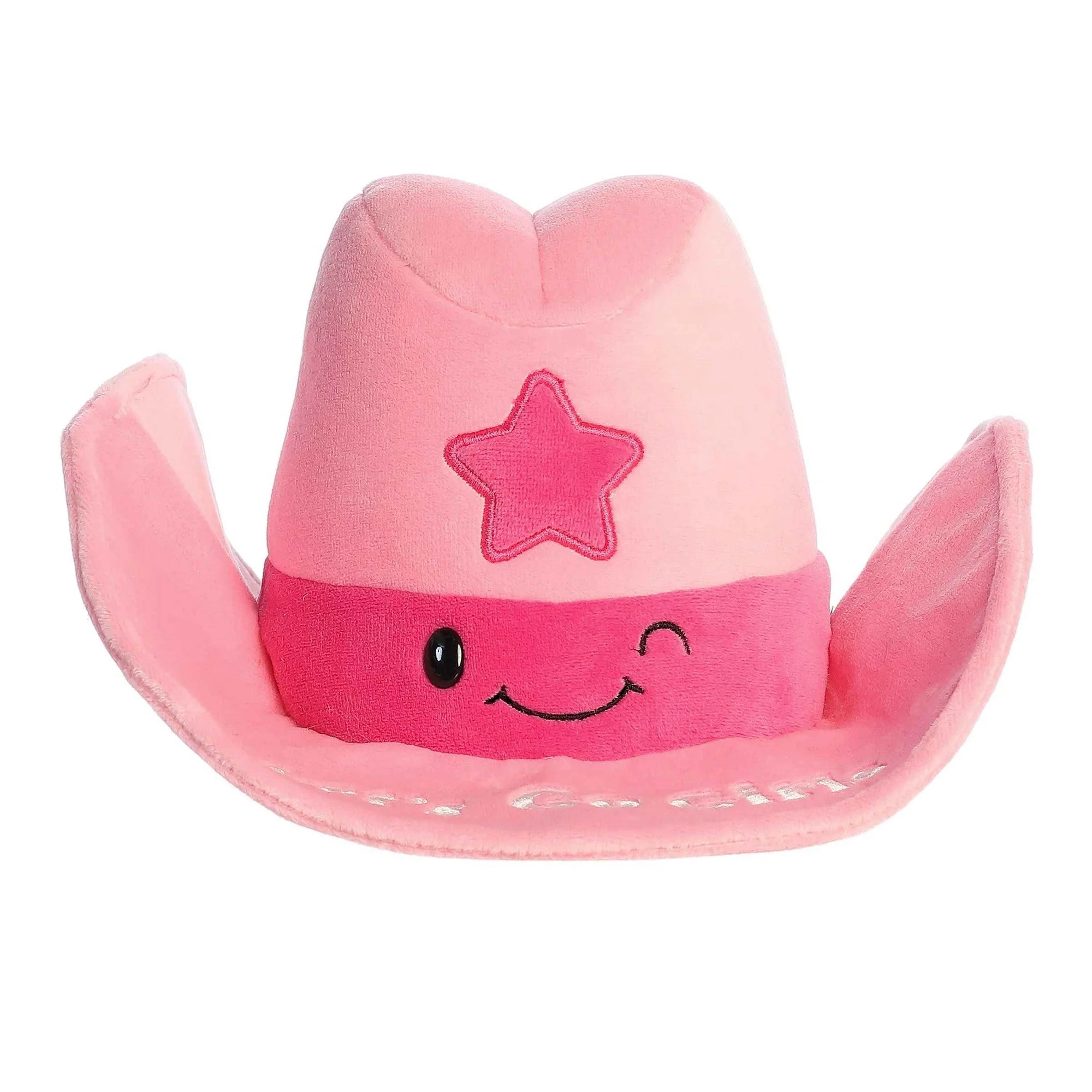 Aurora Just Sayin' Let's Go Girls Cowgirl Hat Plush Pink