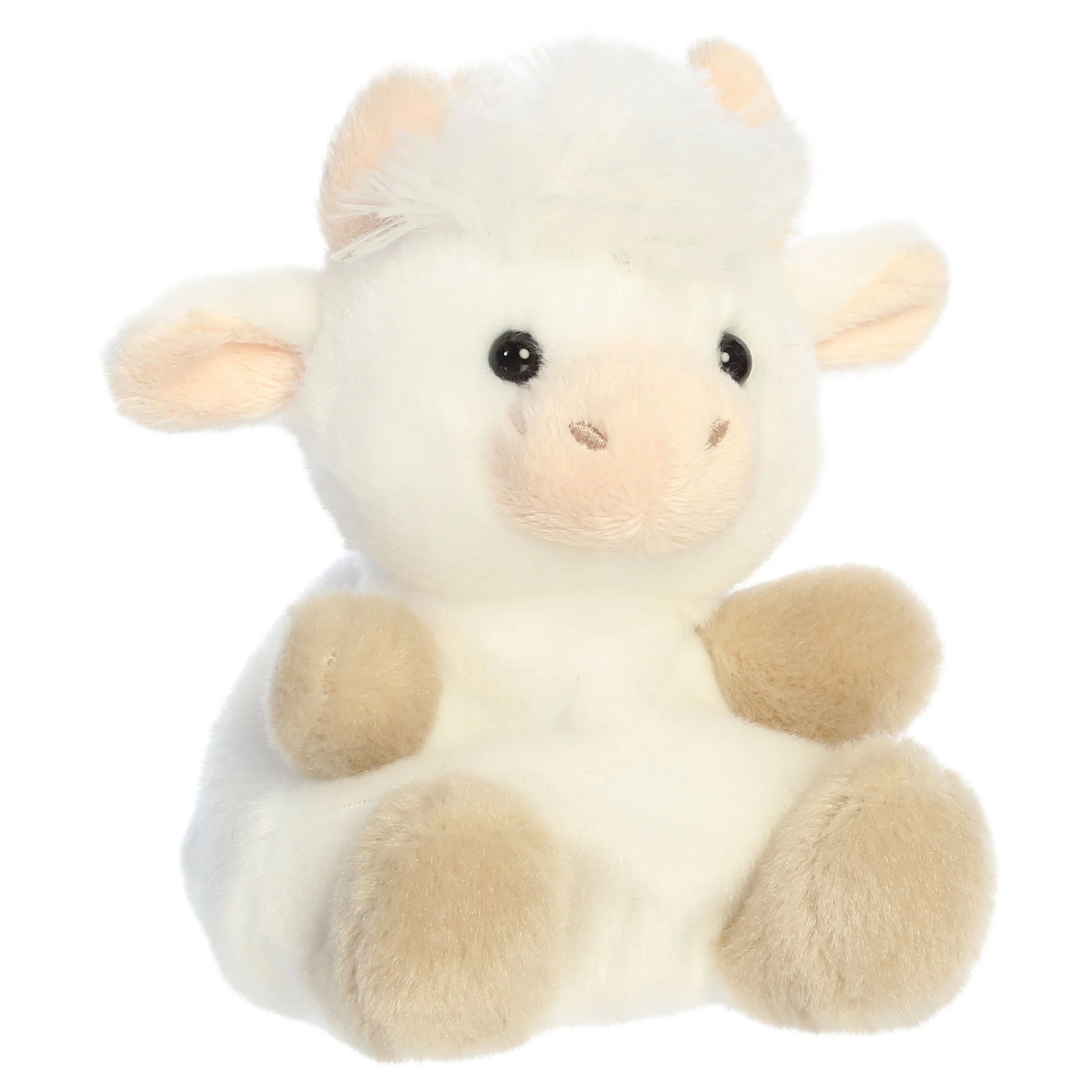 Aurora Palm Pals Halleigh Highland Cow Plush 5in White