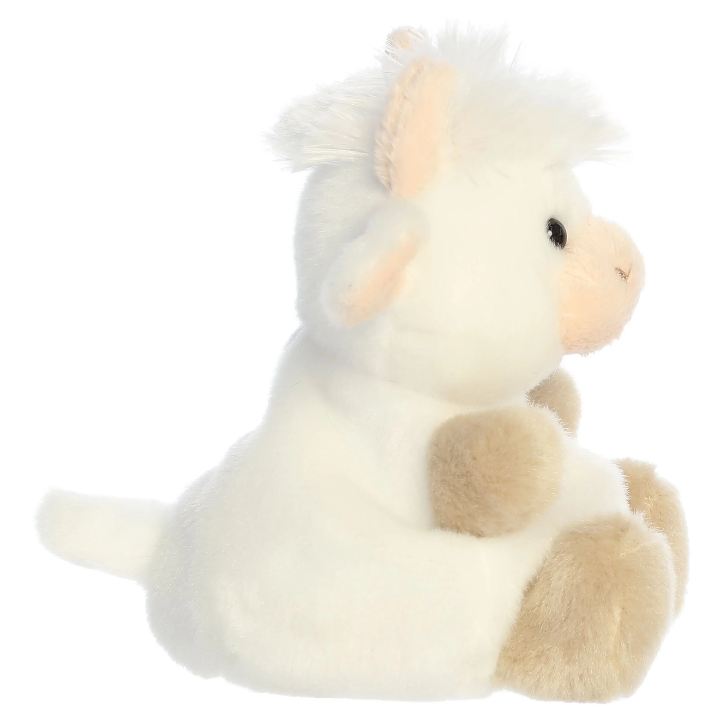 Aurora Palm Pals Halleigh Highland Cow Plush 5in White 3 Aurora Palm Pals Halleigh Highland Cow Plush 5in White