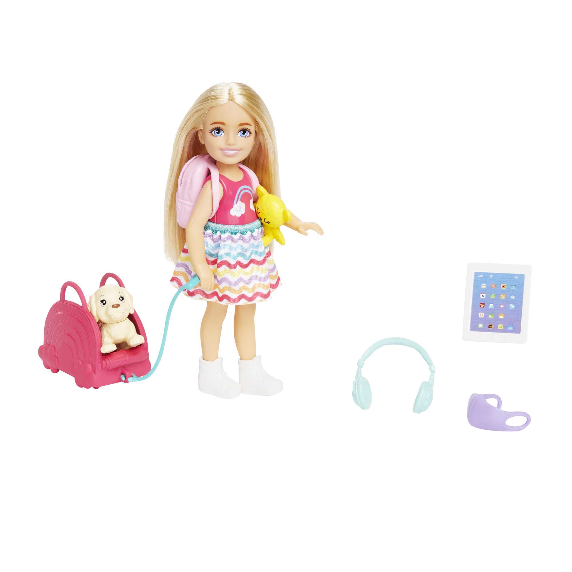 Barbie Chelsea Doll Travel Set with Puppy and Play Accessories 1 Barbie Chelsea Doll Travel Set with Puppy and Play Accessories