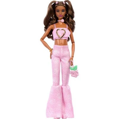 Barbie Deluxe Style Fashion Doll #12 in Pink Denim Outfit