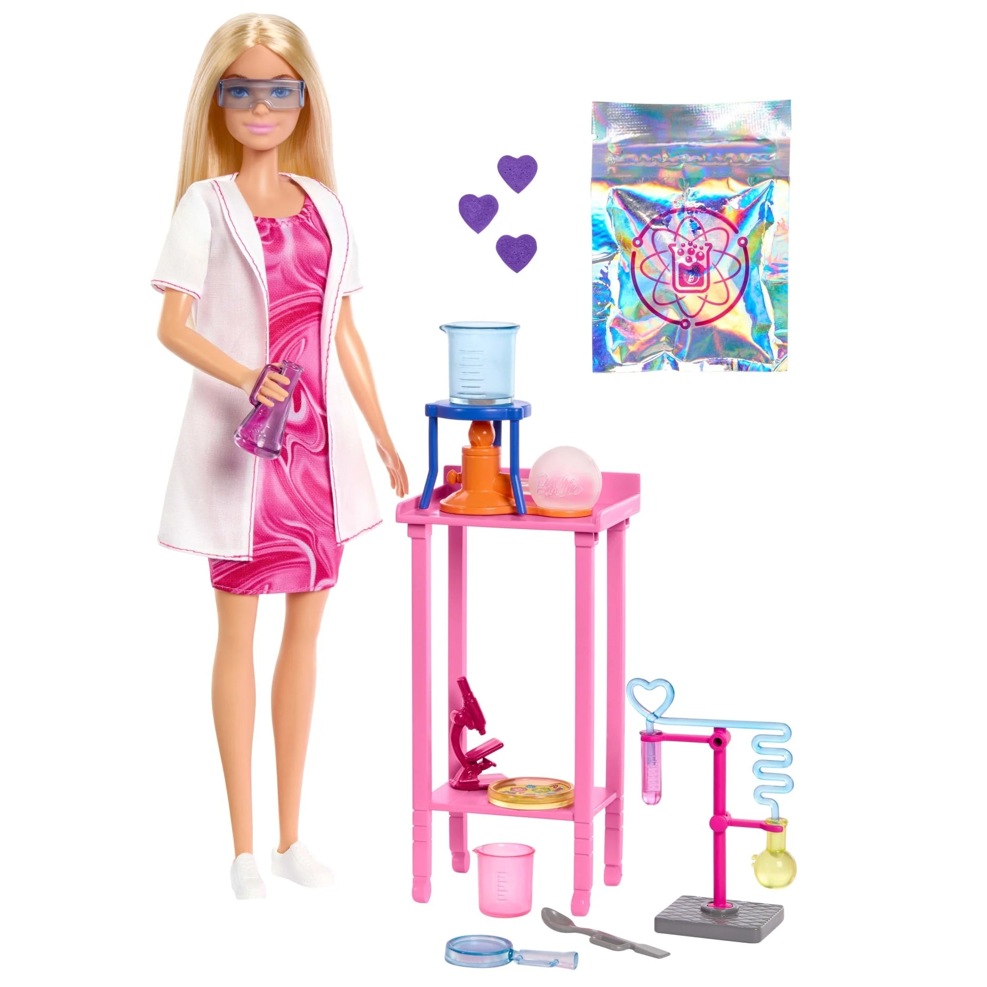 Barbie Scientist Doll with Lab Coat and 10+ Science Accessories