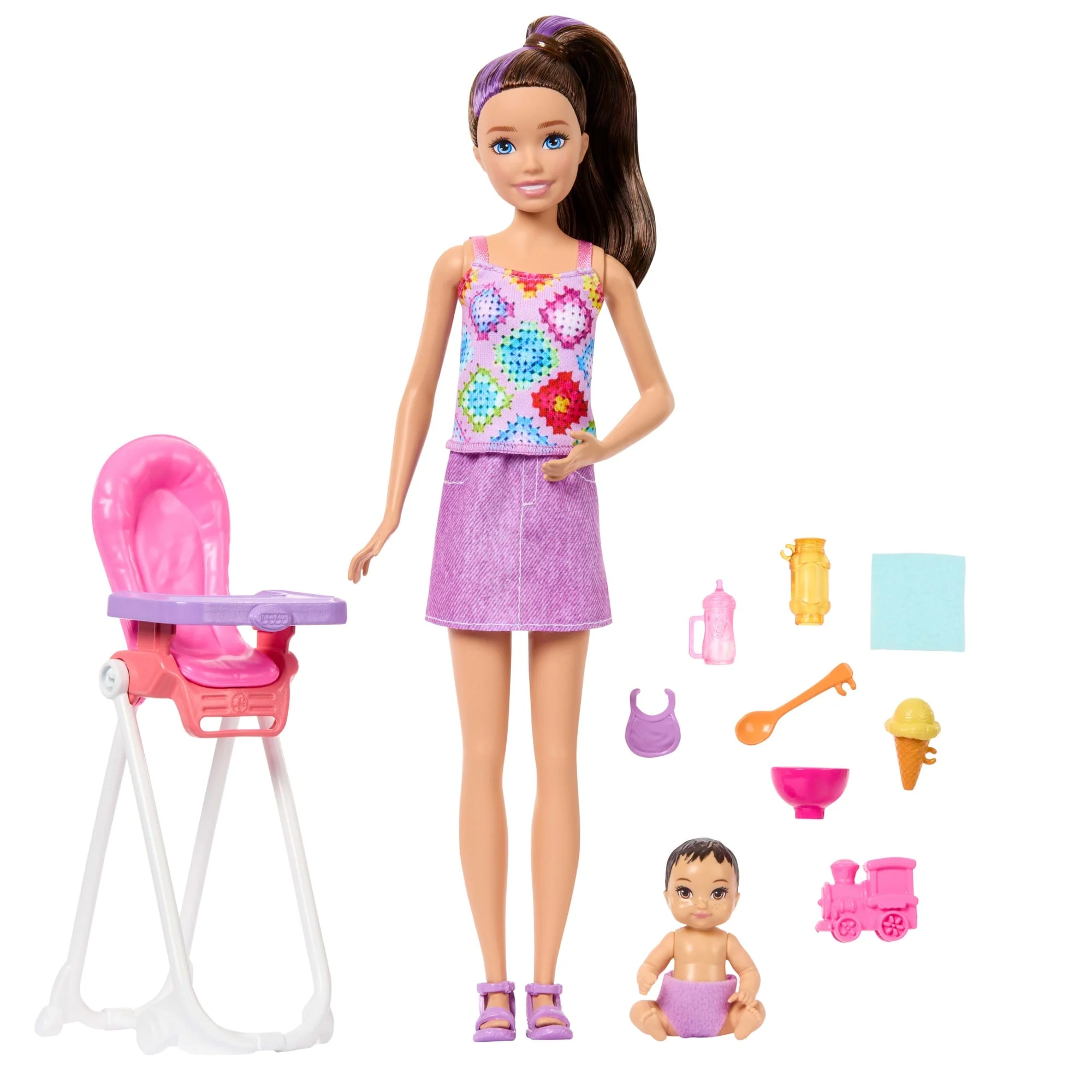 Barbie Skipper Babysitters Inc. Playset with Doll and High Chair 9 Barbie Skipper Babysitters Inc. Playset with Doll and High Chair