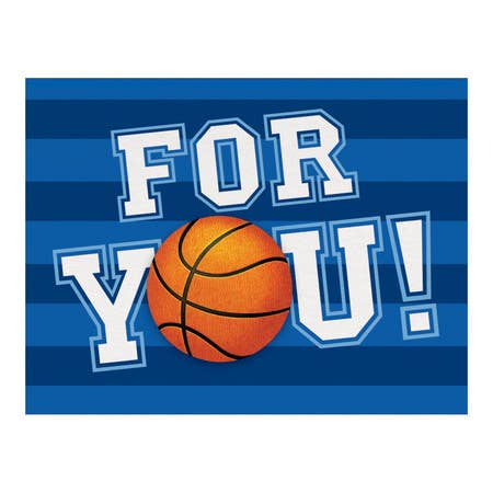 Basketball For You Gift Enclosure Cards and Envelopes 12 Count