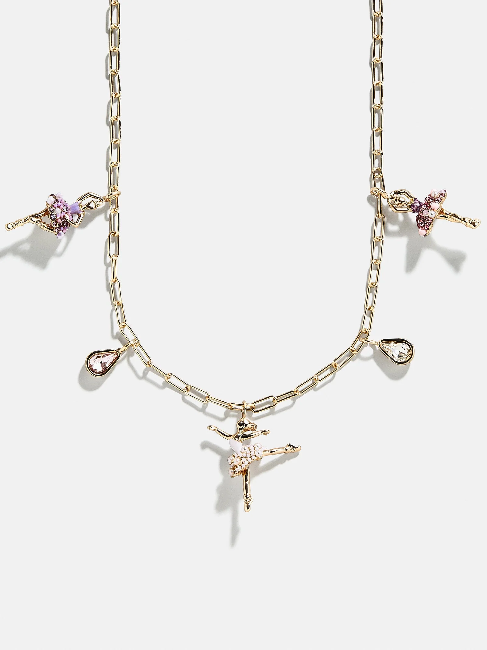 Baublebar Ballet Dancer Charm Link Necklace Childrens