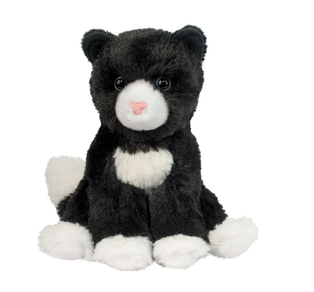Beckie Black and White Cat Mini Soft Plush