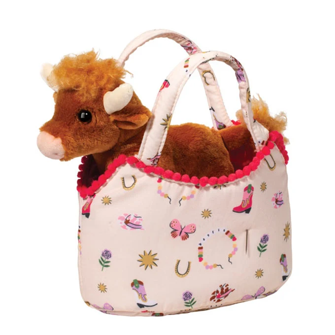 Bestie Westie Sassy Pet Sak Purse with Highland Cow Plush 1 Bestie Westie Sassy Pet Sak Purse with Highland Cow Plush