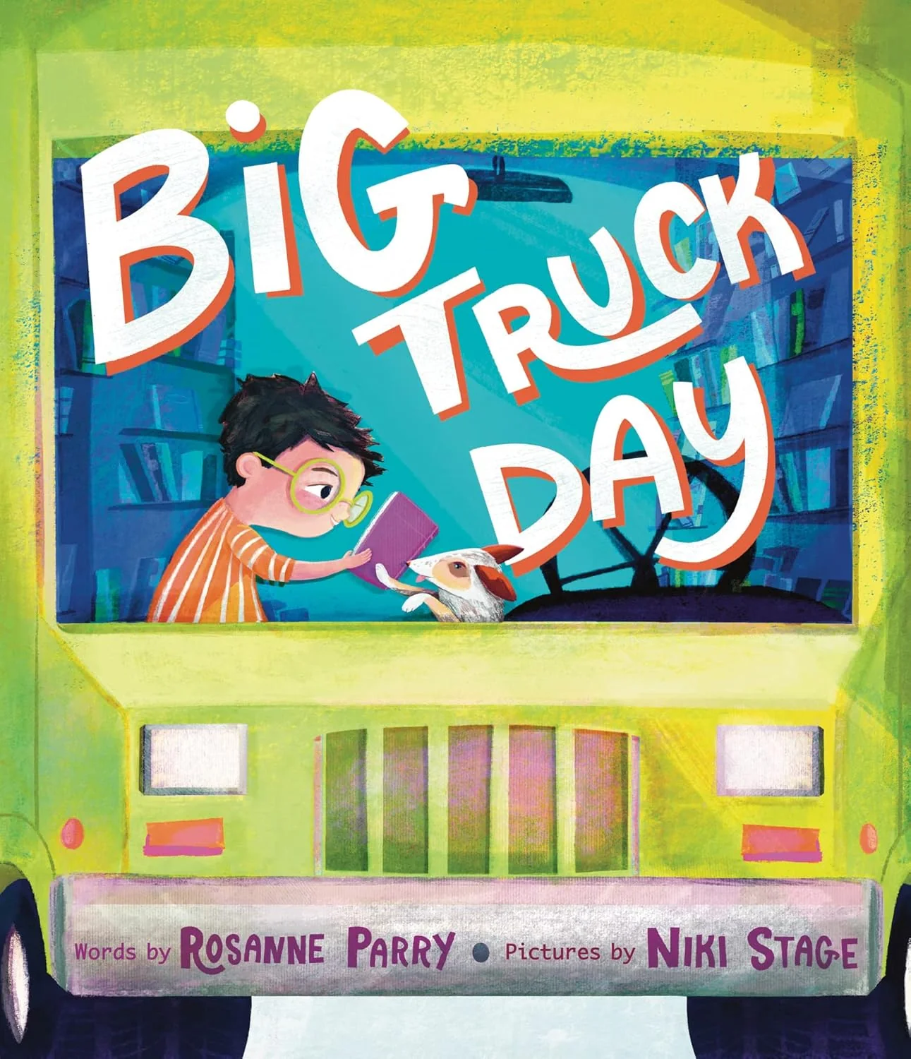 Big Truck Day Rhyming Children's Picture Book for Library Fans