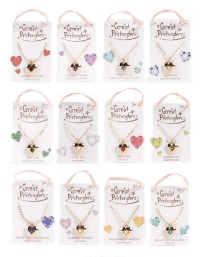 Birthstone Heart Locket Necklace