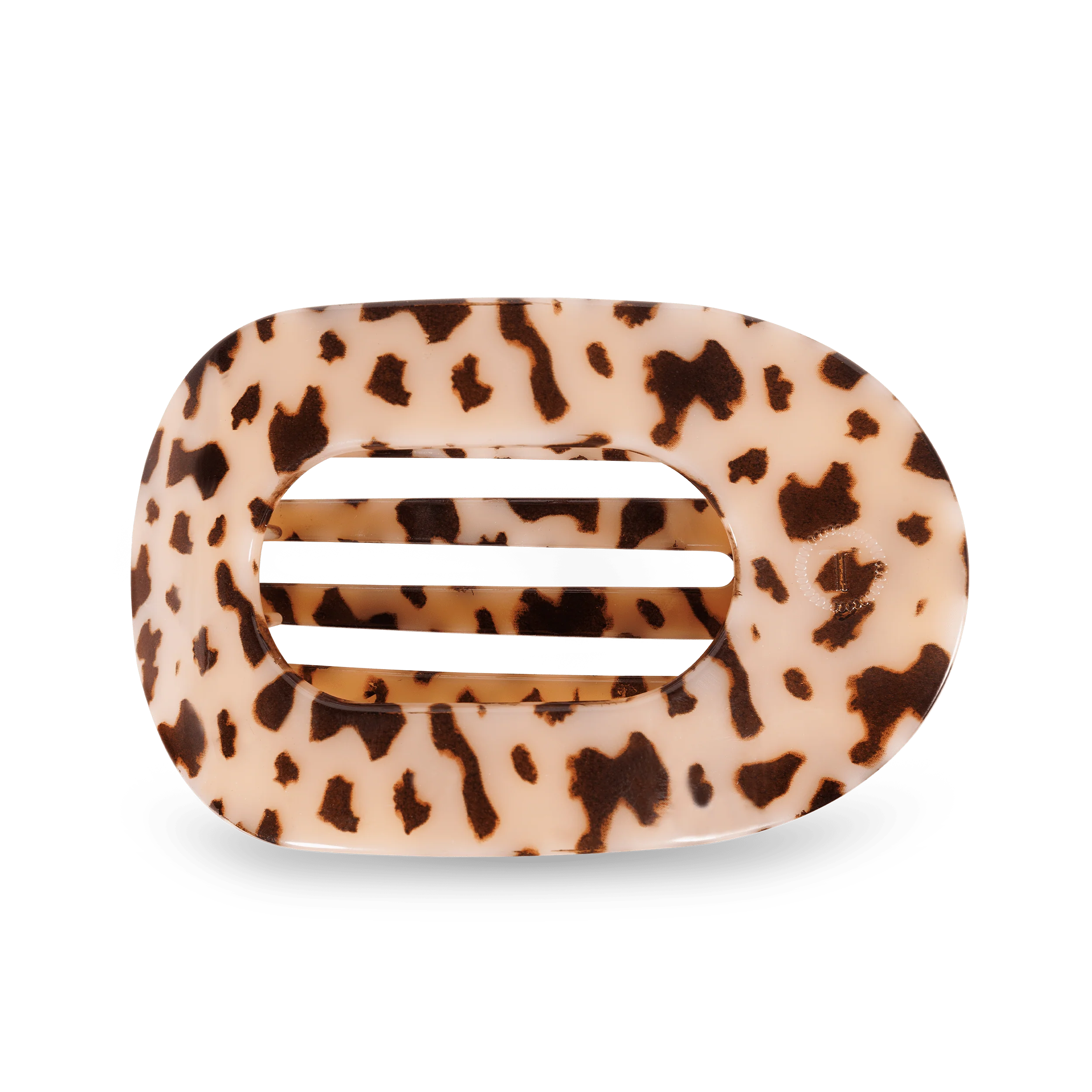 Blonde Tortoise Large Flat Round Comfort Lay Flat Hair Clip