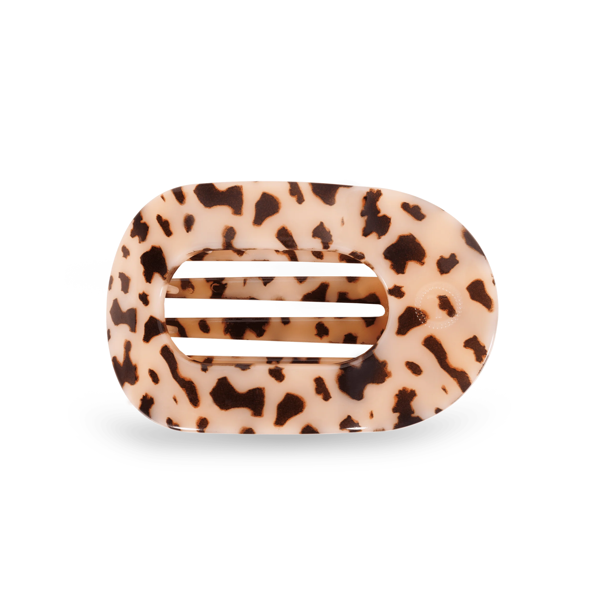 Blonde Tortoise Medium Flat Round Hair Clip for All-Day Comfort