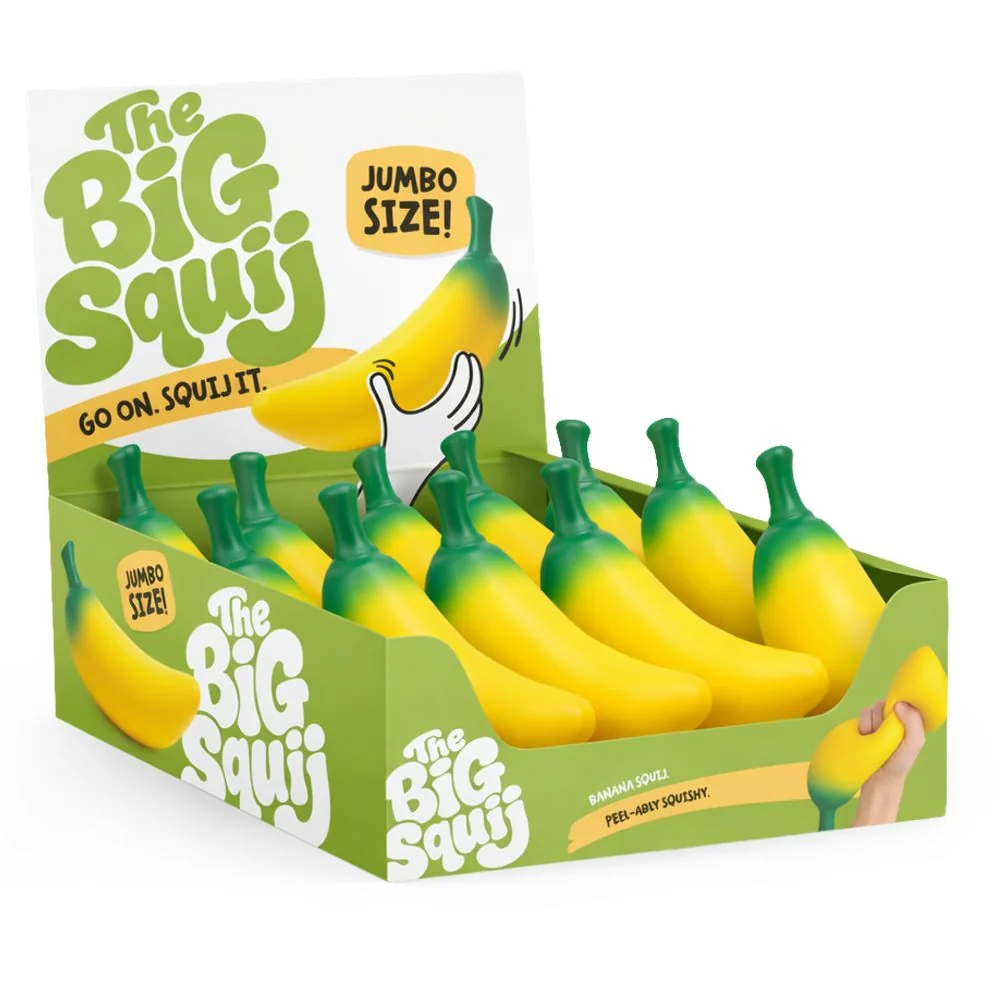 Keycraft The Big Squij Banana Slow-Rise Squishy Toy Jumbo 3 Keycraft The Big Squij Banana Slow-Rise Squishy Toy Jumbo