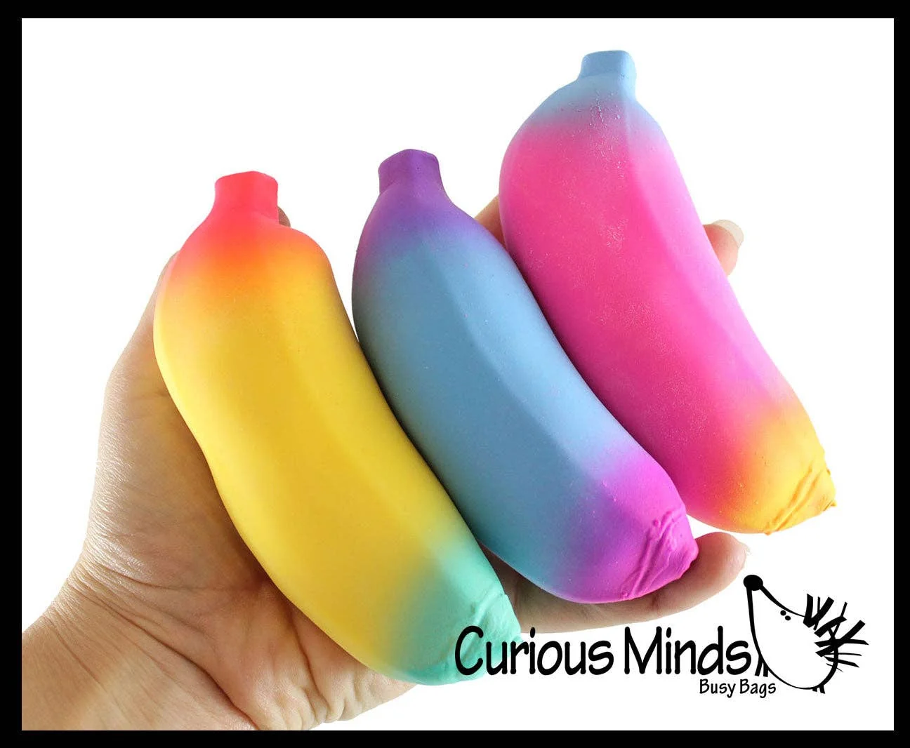 Single Rainbow Colored Squishy Sand Banana - Moldable Sensory, 29 Single Rainbow Colored Squishy Sand Banana - Moldable Sensory,