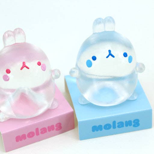 Molang Clear Mochi Squishy Figure Fidget Toy 3 Molang Clear Mochi Squishy Figure Fidget Toy