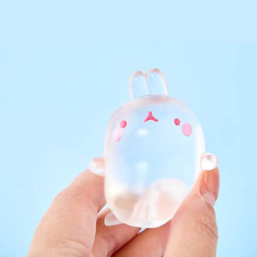 Molang Clear Mochi Squishy Figure Fidget Toy 5 Molang Clear Mochi Squishy Figure Fidget Toy