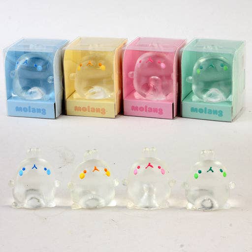 Molang Clear Mochi Squishy Figure Fidget Toy 6 Molang Clear Mochi Squishy Figure Fidget Toy