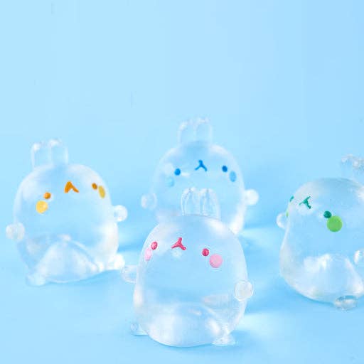Molang Clear Mochi Squishy Figure Fidget Toy 9 Molang Clear Mochi Squishy Figure Fidget Toy