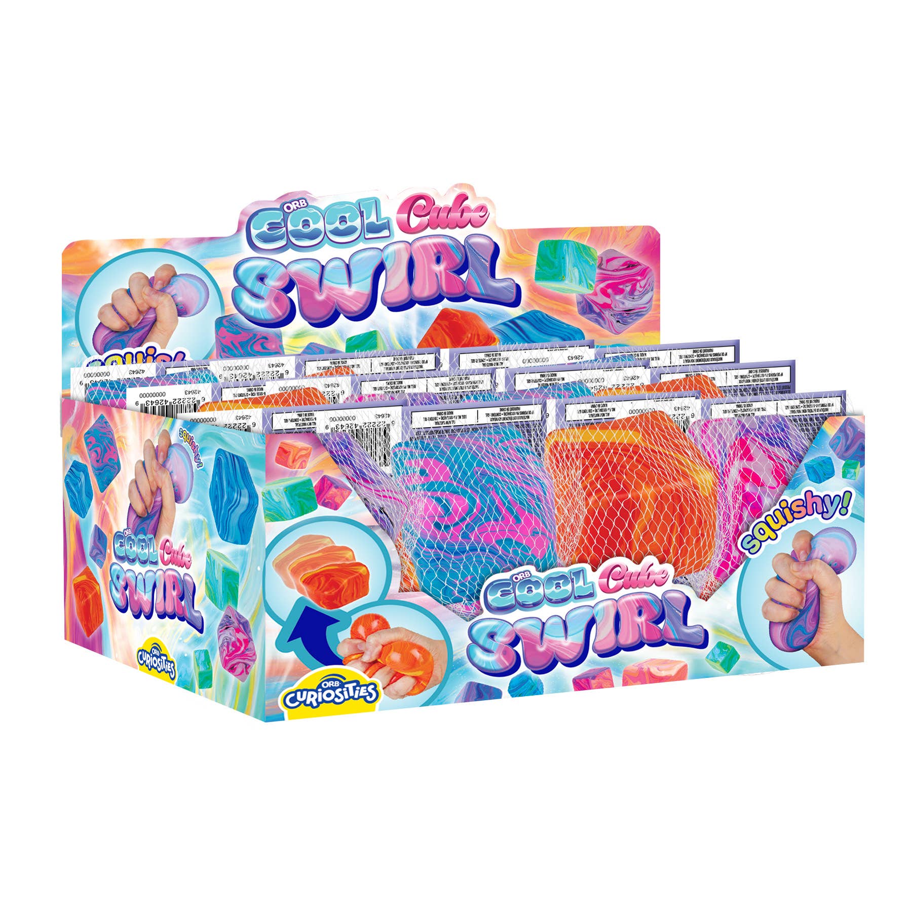 Orb Toys Cool Cube Swirls Sensory Squishy Toy Assorted 4 Orb Toys Cool Cube Swirls Sensory Squishy Toy Assorted