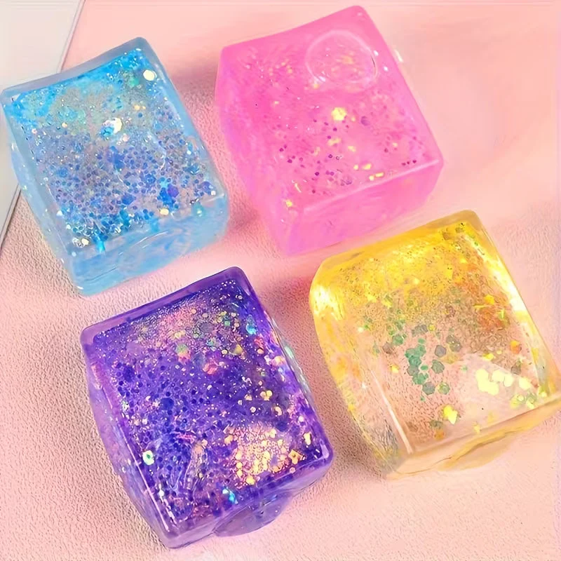 Glitter Sugar Cube Squishy 5 Glitter Sugar Cube Squishy