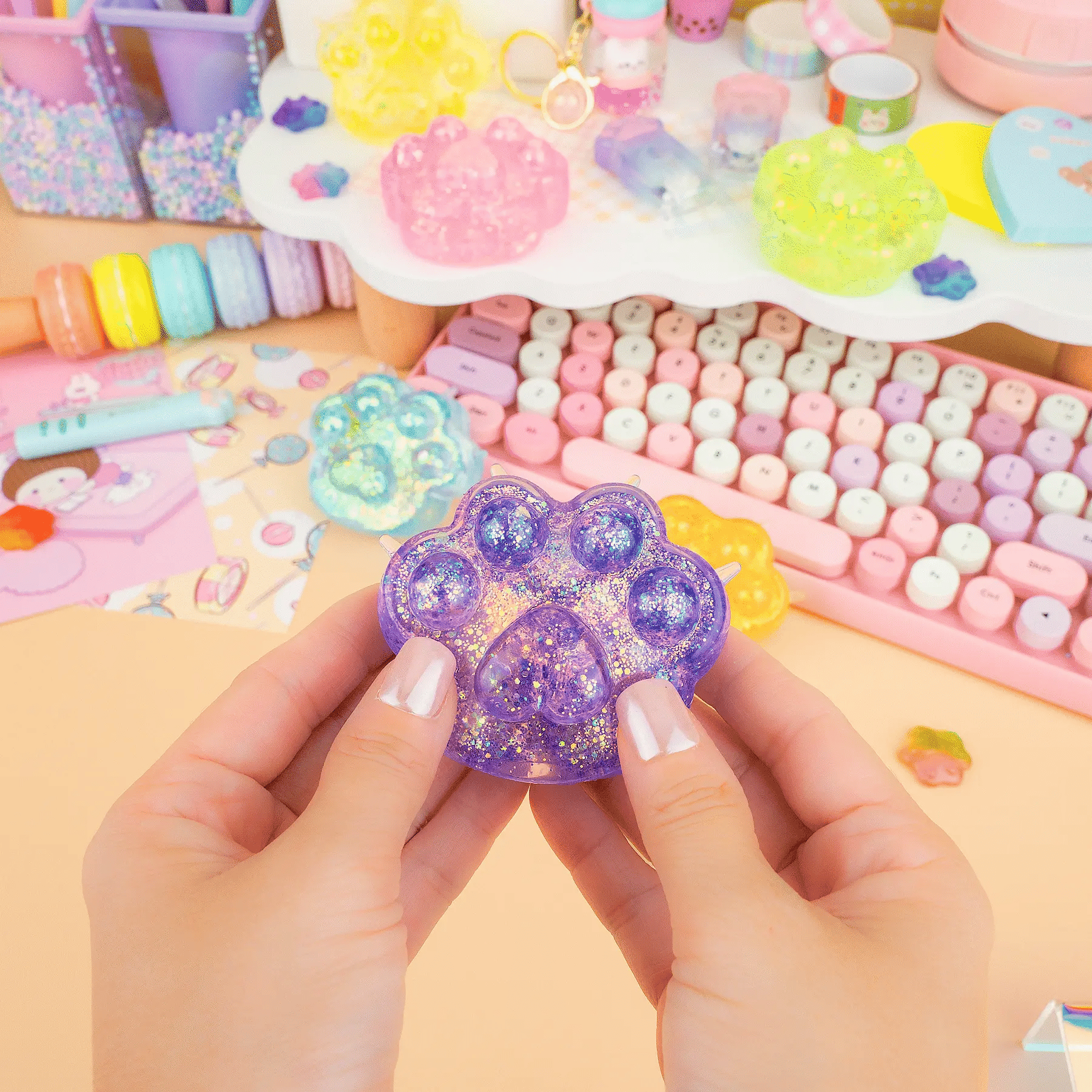 Kawaii Slime Company Gummy Kitty Paws Sensory Squishy Toys
