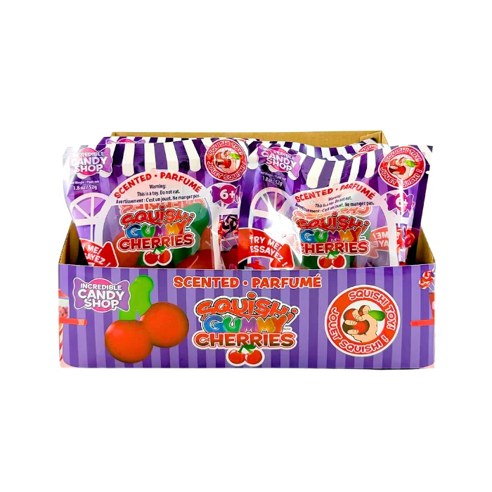 Incredible Group SQUISHI GUMMY CHERRIES SCENTED Slow-Rise Sensory Toy 3 Incredible Group SQUISHI GUMMY CHERRIES SCENTED Slow-Rise Sensory Toy