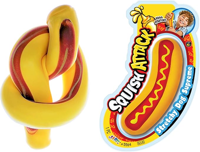 JA-RU Stretchy Hot Dog Squishy Sand Filled Novelty Stress Toy 8 JA-RU Stretchy Hot Dog Squishy Sand Filled Novelty Stress Toy