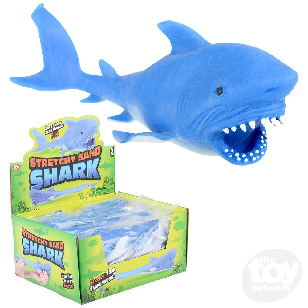 Stretchy Sand Shark Squishy Stress Relief Toy 11 Stretchy Sand Shark Squishy Stress Relief Toy
