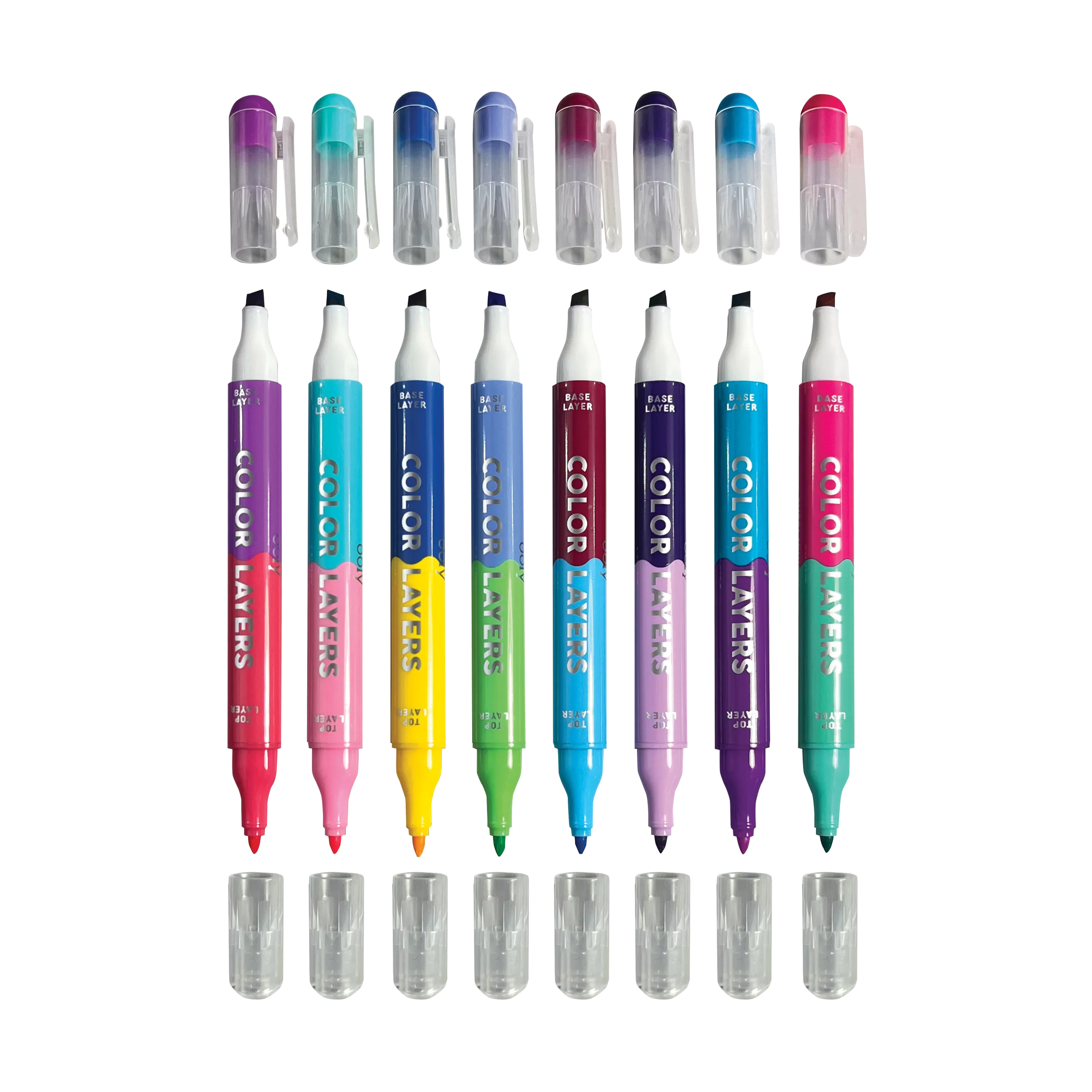 OOLY Color Layers Double Ended Layering Markers Set of 8 2 OOLY Color Layers Double Ended Layering Markers Set of 8
