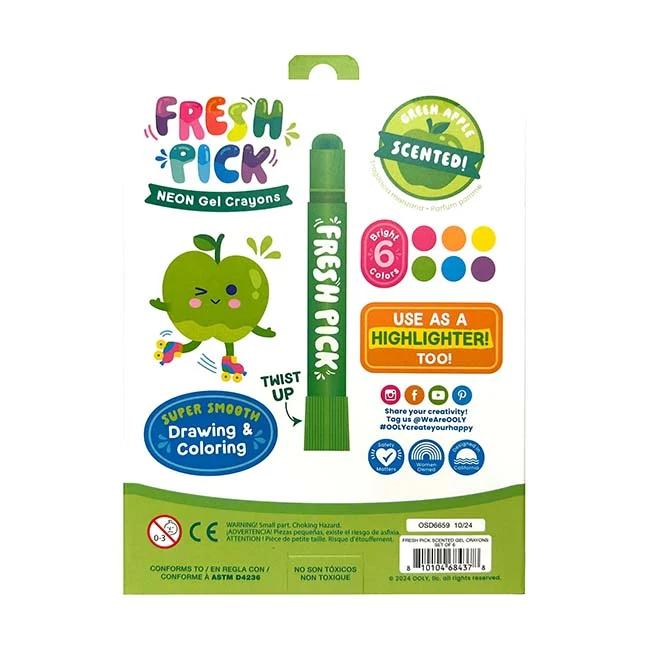 Fresh Pick Apple Gel Crayons 4 Fresh Pick Apple Gel Crayons