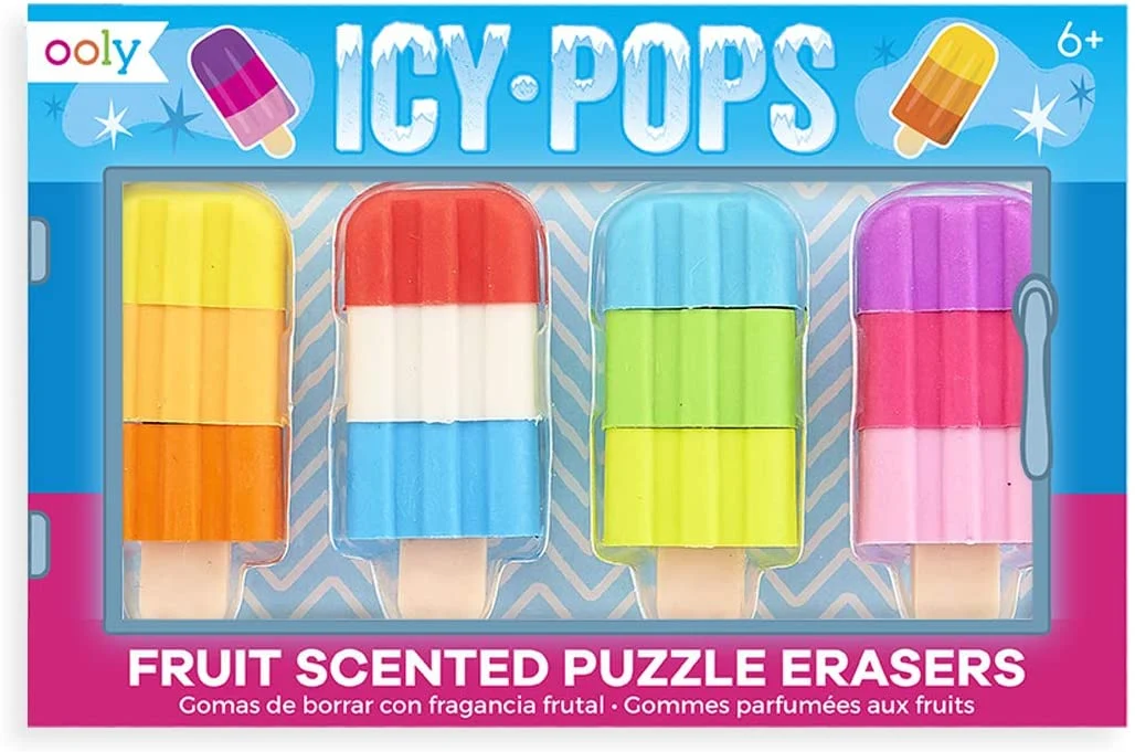 Icy Pop Erasers - Set of 4