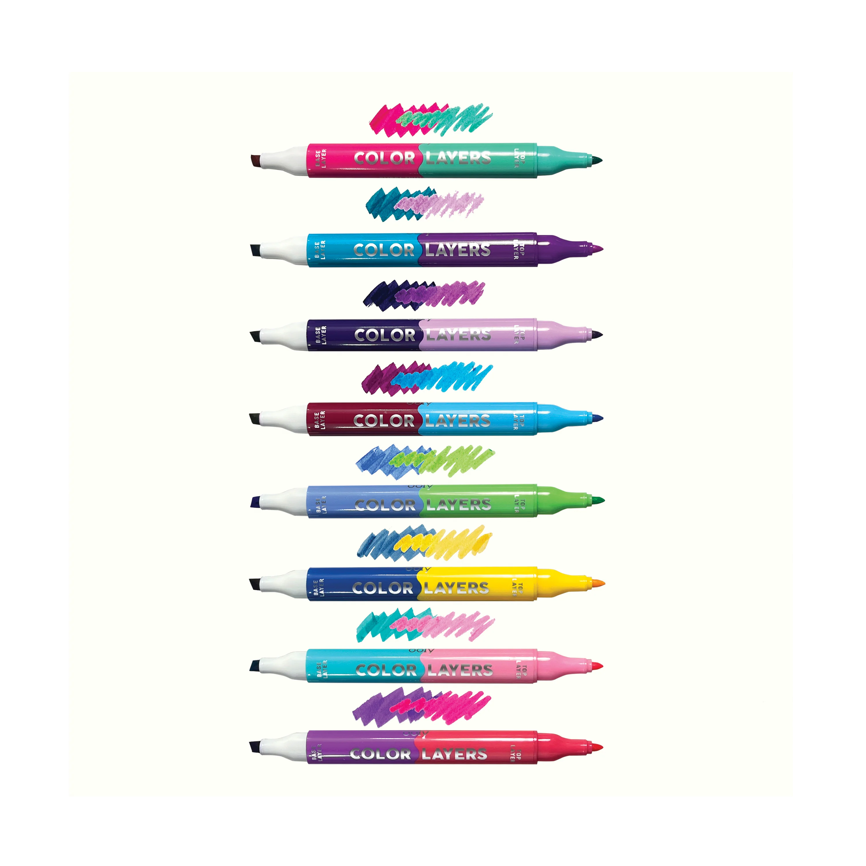 OOLY Color Layers Double Ended Layering Markers Set of 8 3 OOLY Color Layers Double Ended Layering Markers Set of 8
