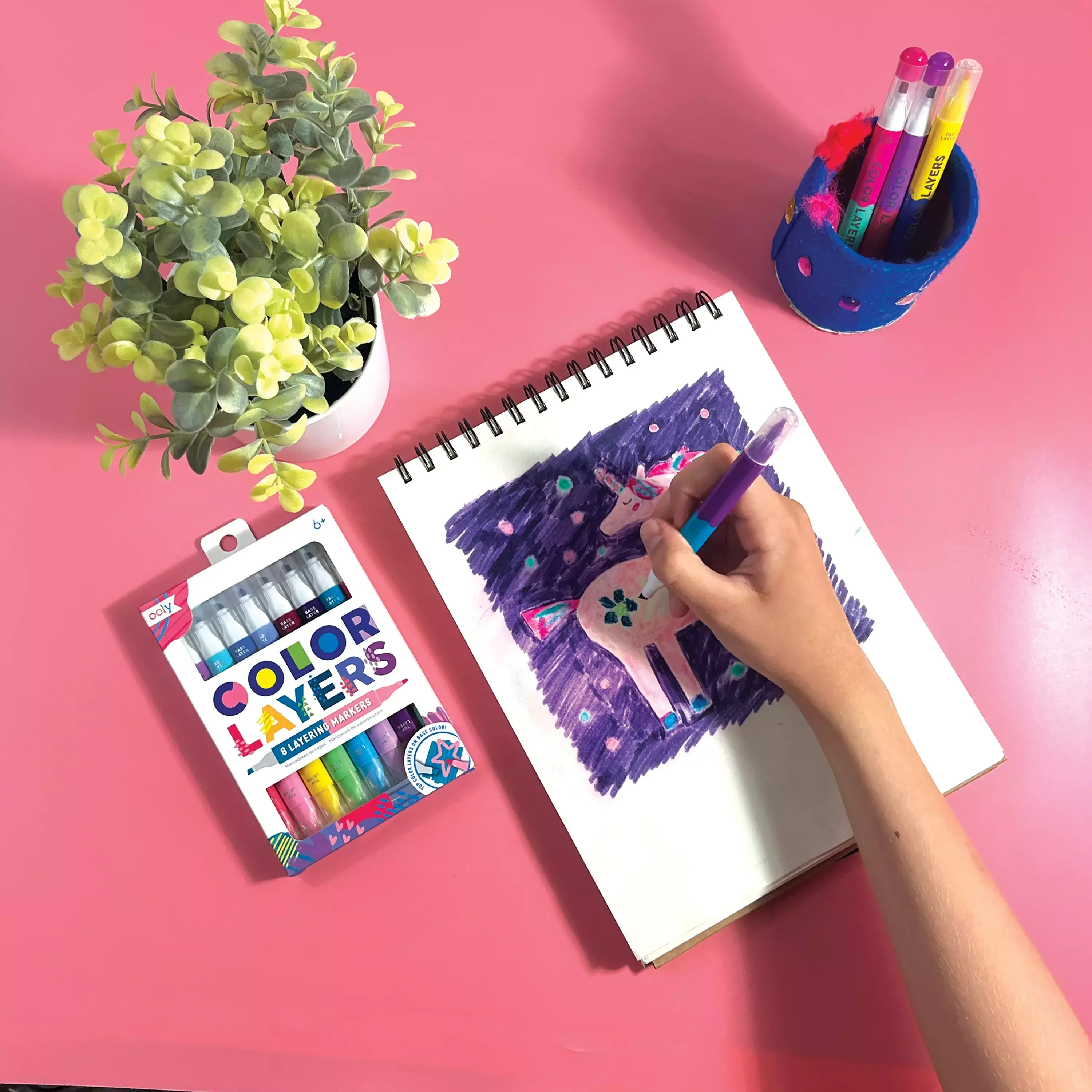 OOLY Color Layers Double Ended Layering Markers Set of 8 6 OOLY Color Layers Double Ended Layering Markers Set of 8