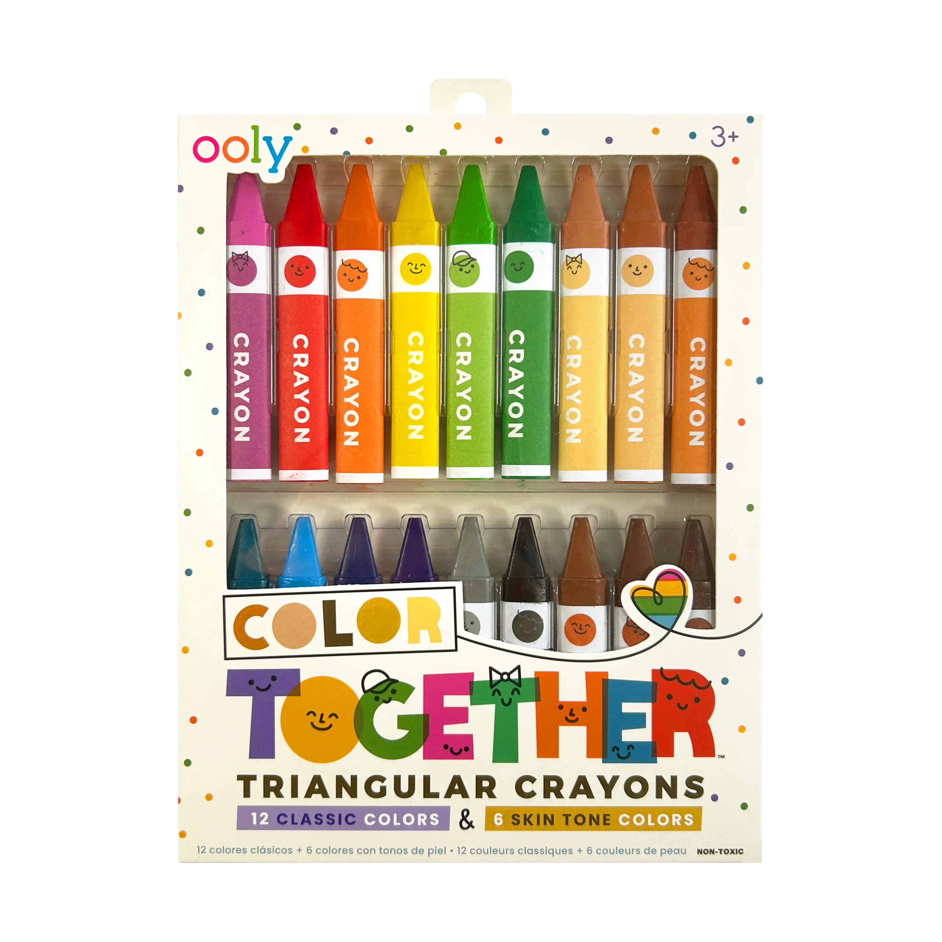 OOLY Color Together Triangular Crayons 18 Pack