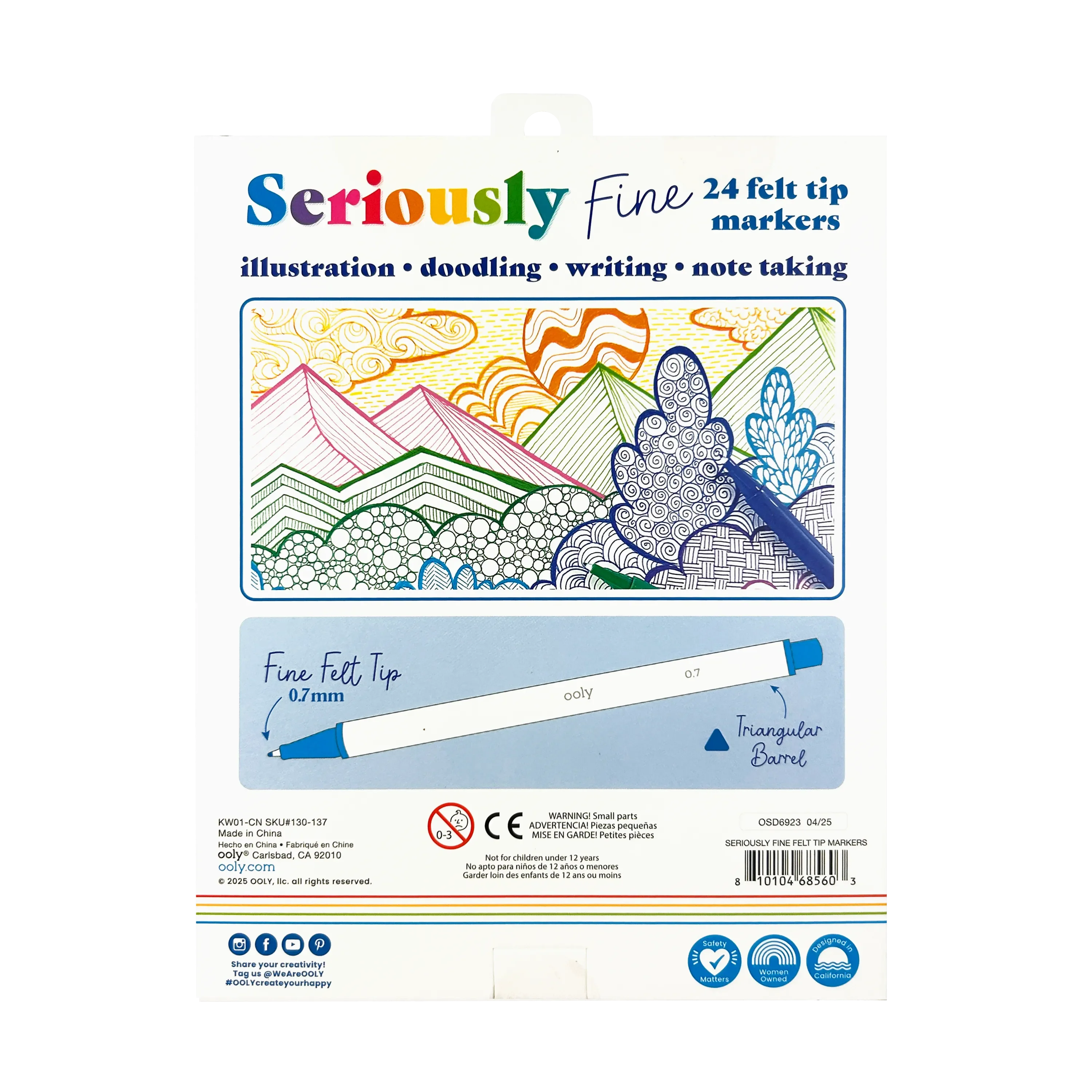 OOLY Seriously Fine Tip Markers Set of 24 11 OOLY Seriously Fine Tip Markers Set of 24