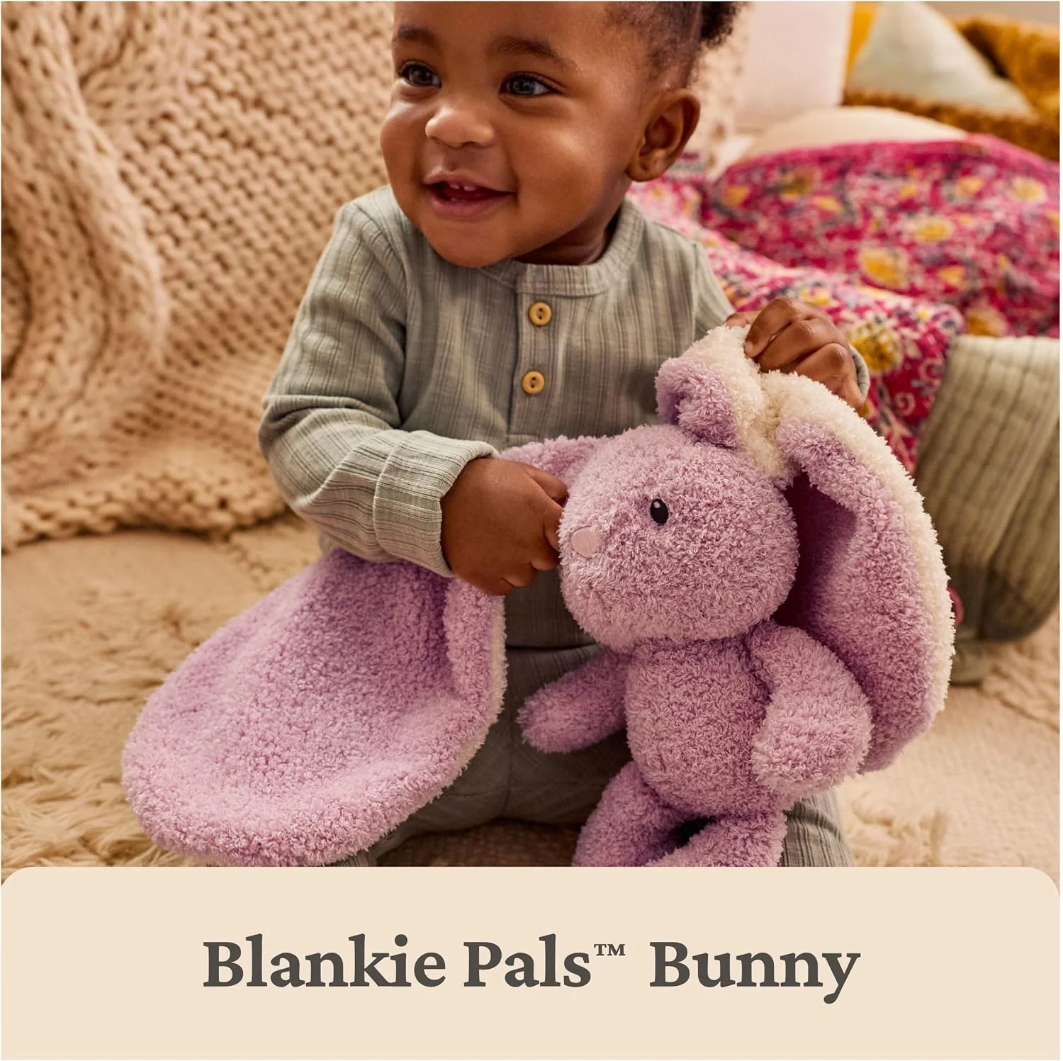 GUND Blankie Pals Bunny Stuffed Animal with Lovey Ears 6-Inch