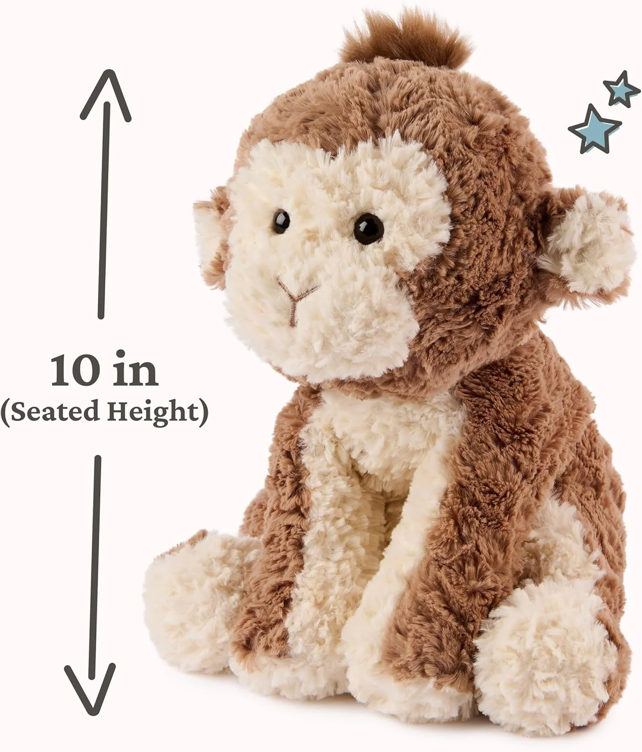 GUND Cozys Collection Monkey Plush Stuffed Animal Brown 10 Inch 2 GUND Cozys Collection Monkey Plush Stuffed Animal Brown 10 Inch