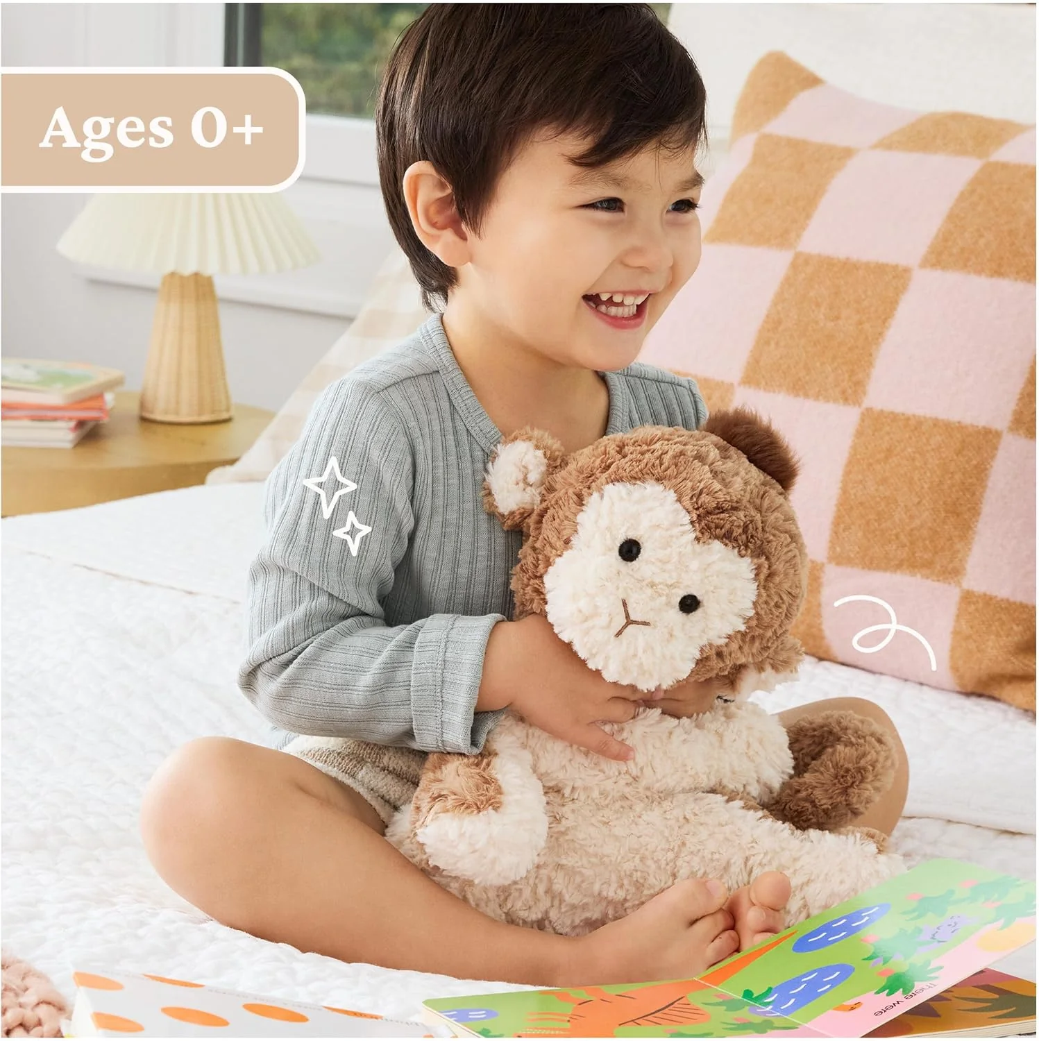 GUND Cozys Collection Monkey Plush Stuffed Animal Brown 10 Inch 5 GUND Cozys Collection Monkey Plush Stuffed Animal Brown 10 Inch