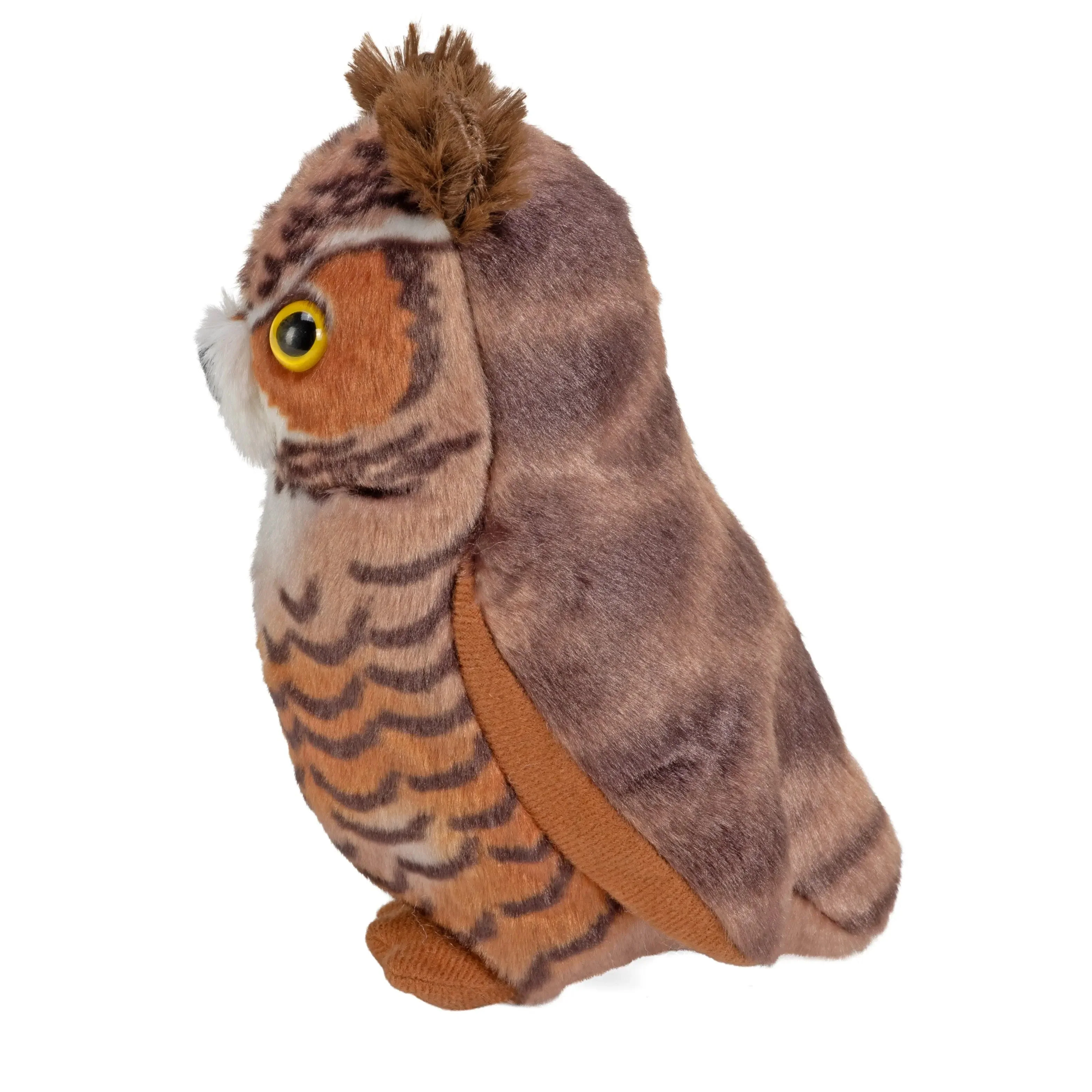 Wild Republic Audubon Great Horned Owl Plush Toy with Sound 5.5in 4 Wild Republic Audubon Great Horned Owl Plush Toy with Sound 5.5in
